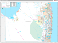 Palm Beach County, FL Digital Map Premium Style
